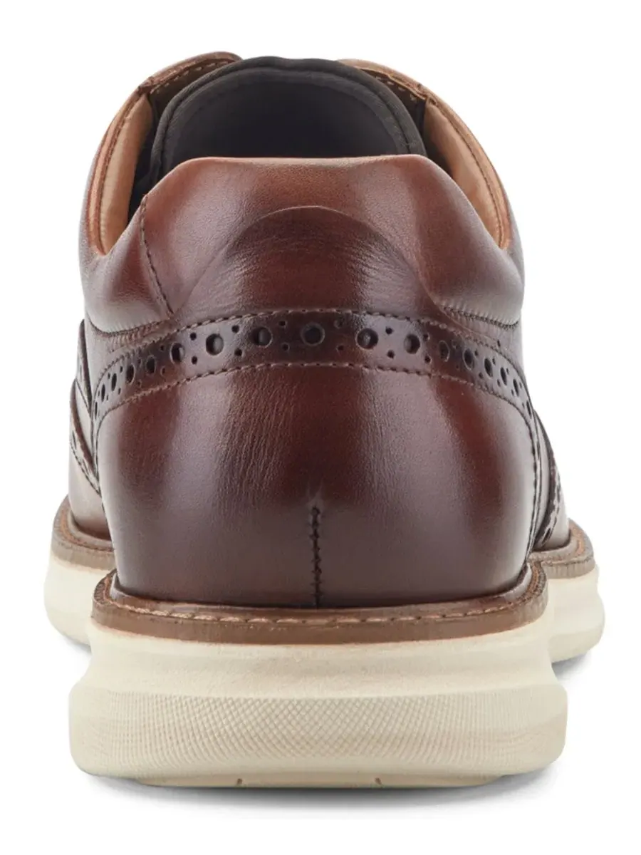 Мужские классические туфли Lendal Wingtip Oxford Kenneth Cole New York — изображение 3 из 5, коньячный