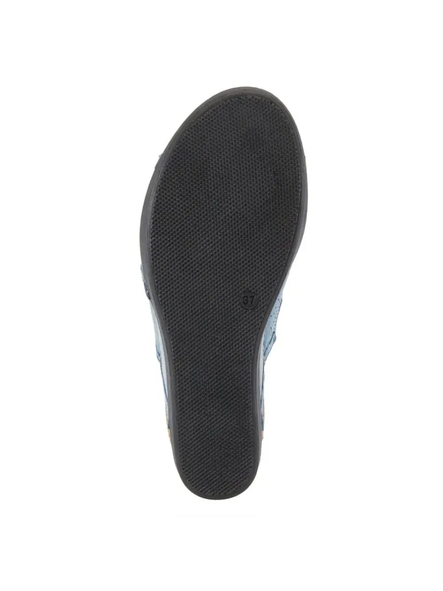 Женские босоножки-вьетнамки на танкетке FUSAWEDGE Spring Step — изображение 6 из 7, синий