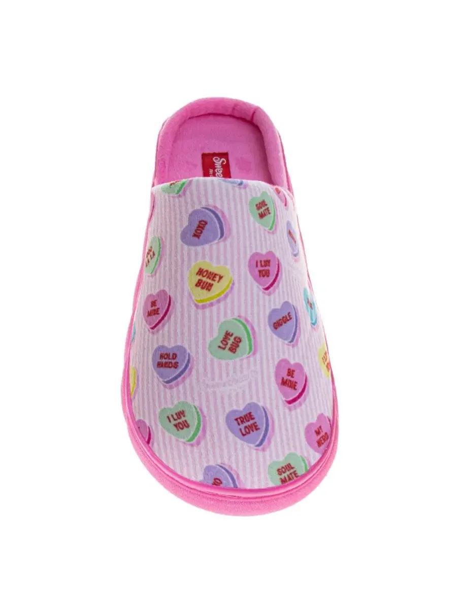 Тапочки женские с принтом Conversation Heart Sweethearts — изображение 5 из 7, мульти