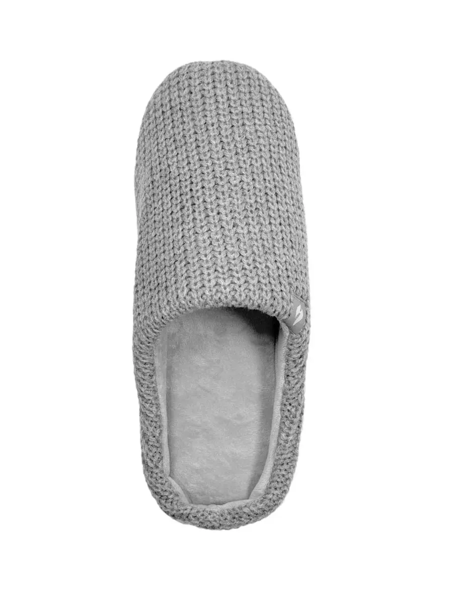 Женские вязаные тапочки Audrey в рубчик Heat Holders — изображение 2 из 5, серый
