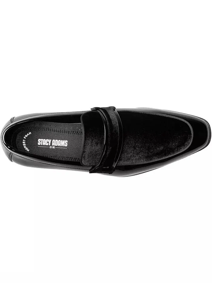 Мужские лоферы без шнуровки Spratley Moc Toe Saddle Stacy Adams — изображение 6 из 9, черный