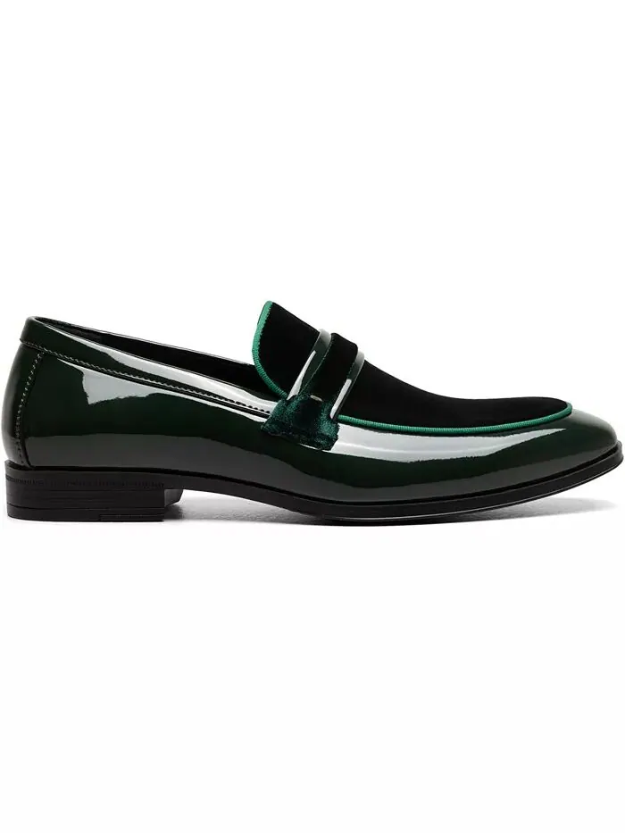 Мужские мокасины Spratley Moc Toe Saddle Slip On Stacy Adams — изображение 3 из 7, зеленый