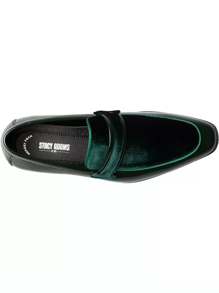 Мужские мокасины Spratley Moc Toe Saddle Slip On Stacy Adams — изображение 6 из 7, зеленый