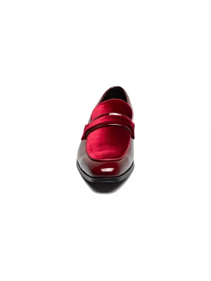 Мужские мокасины Spratley Moc Toe Saddle Slip On Stacy Adams — изображение 2 из 7, бордовый