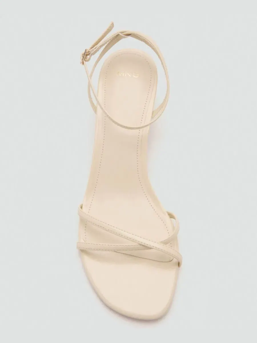 Босоножки на каблуке с перекрестными ремешками Criss-Cross Straps Sandals MANGO — изображение 8 из 8, красный