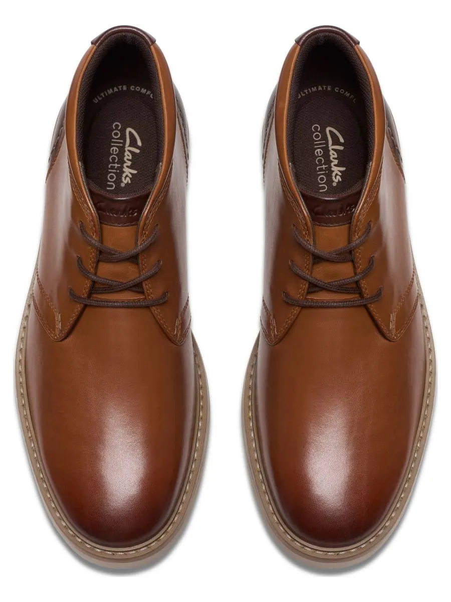 Ботинки мужские Clarks Radcliff Mid, кожаные — изображение 5 из 6, темный бежевый