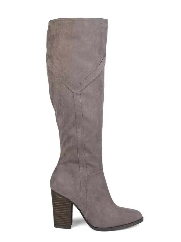 Женские сапоги Kyllie Wide Calf Journee Collection — изображение 8 из 21, бежевый