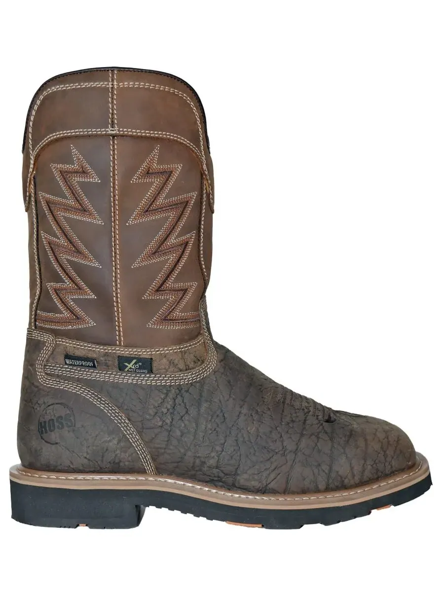 Мужские рабочие ботинки HOSS Fracker с композитным защитным носком Hoss Boot Company — изображение 2 из 6, коричневый