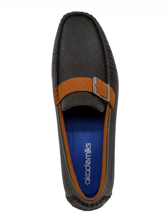 Мужские лоферы для вождения Dover Slip On Akademiks — изображение 4 из 7, черный