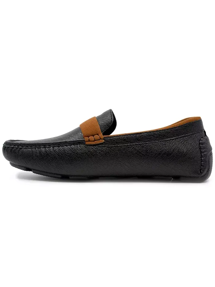 Мужские лоферы для вождения Dover Slip On Akademiks — изображение 7 из 7, черный