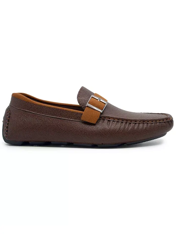 Мужские лоферы для вождения Dover Slip On Akademiks — изображение 2 из 7, коричневый