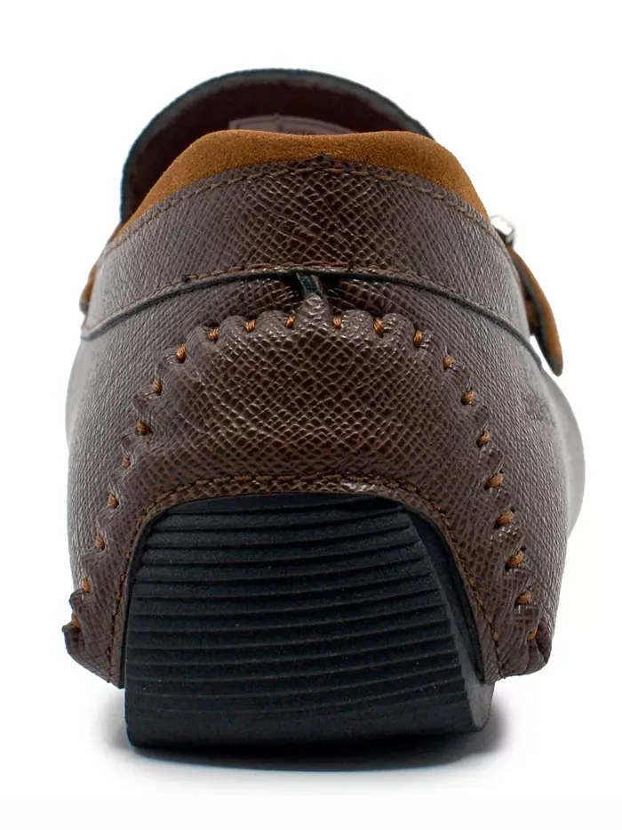 Мужские лоферы для вождения Dover Slip On Akademiks — изображение 3 из 7, коричневый