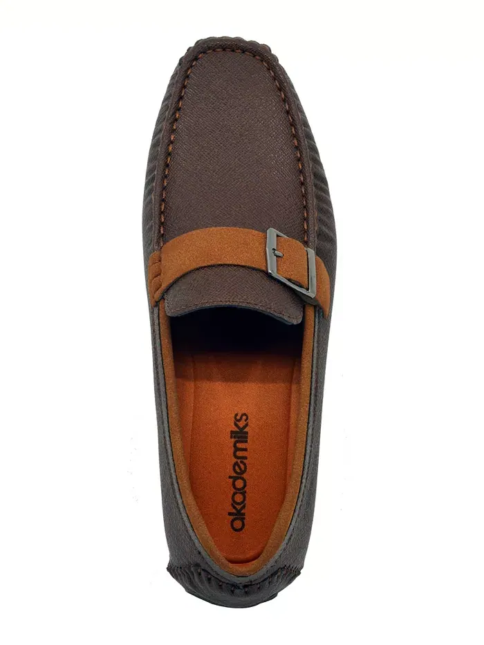 Мужские лоферы для вождения Dover Slip On Akademiks — изображение 4 из 7, коричневый