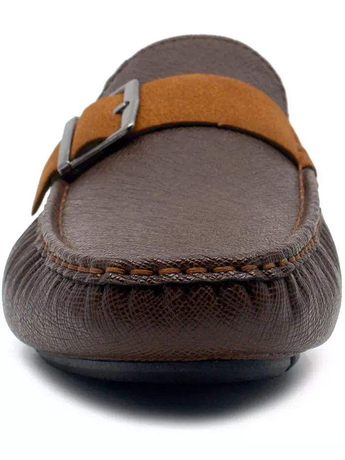 Мужские лоферы для вождения Dover Slip On Akademiks — изображение 6 из 7, коричневый