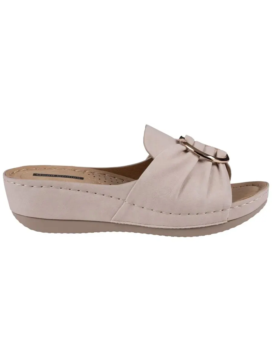 Женские сандалии на танкетке Isola с цветочным узором и розетками Gc Shoes — изображение 2 из 5