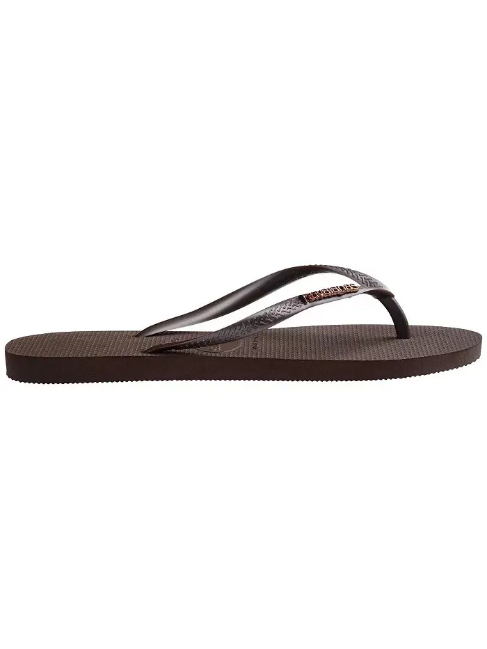 Женские сандалии с круглым носком Slim Logo Metallic Havaianas — изображение 2 из 4, коричневый