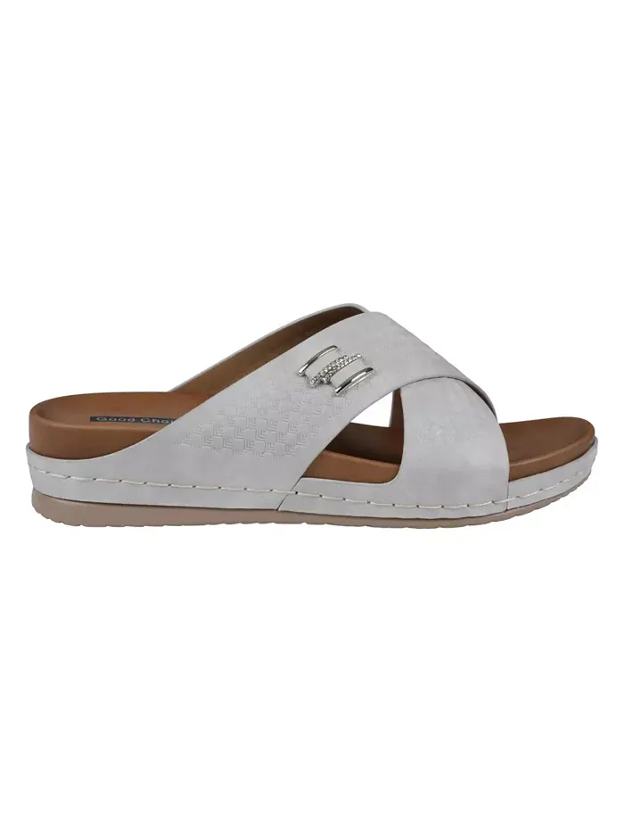 Женские сандалии-слипоны Carter на платформе GC Shoes — изображение 2 из 5, серебряный
