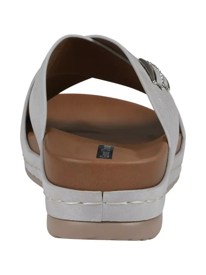 Женские сандалии-слипоны Carter на платформе GC Shoes — изображение 3 из 5, серебряный
