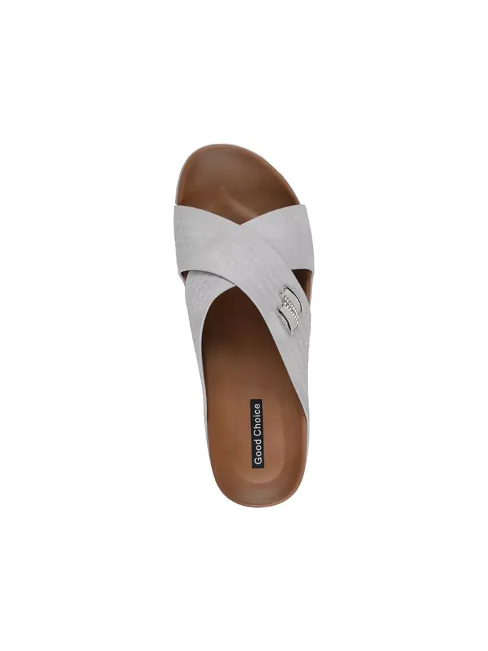 Женские сандалии-слипоны Carter на платформе GC Shoes — изображение 4 из 5, серебряный