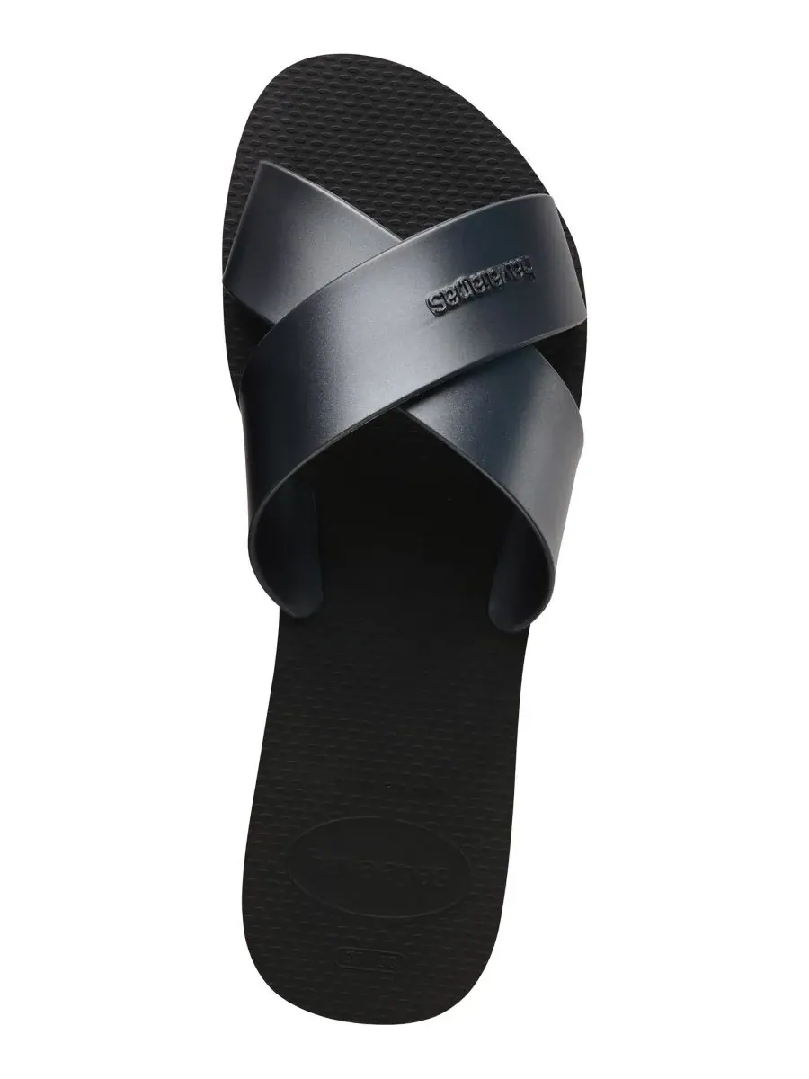 Havaianas Женские сандалии с круглым носком и бирюзовым металлическим блеском — изображение 3 из 7, черный