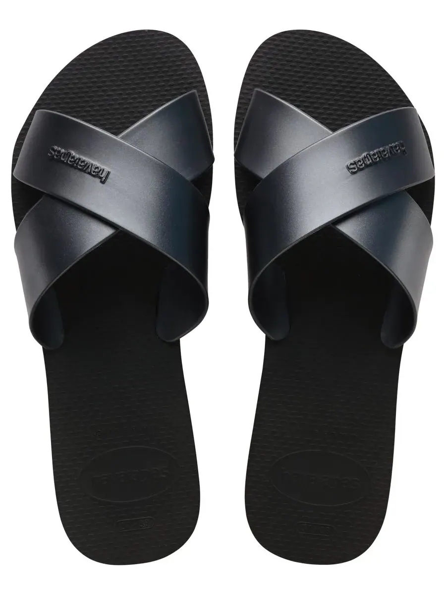 Havaianas Женские сандалии с круглым носком и бирюзовым металлическим блеском — изображение 6 из 7, черный