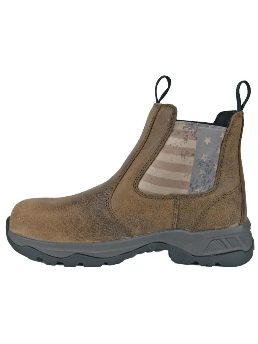 Мужские рабочие ботинки Old Glory с потертым композитным носком Hoss Boot Company — изображение 2 из 6, коричневый