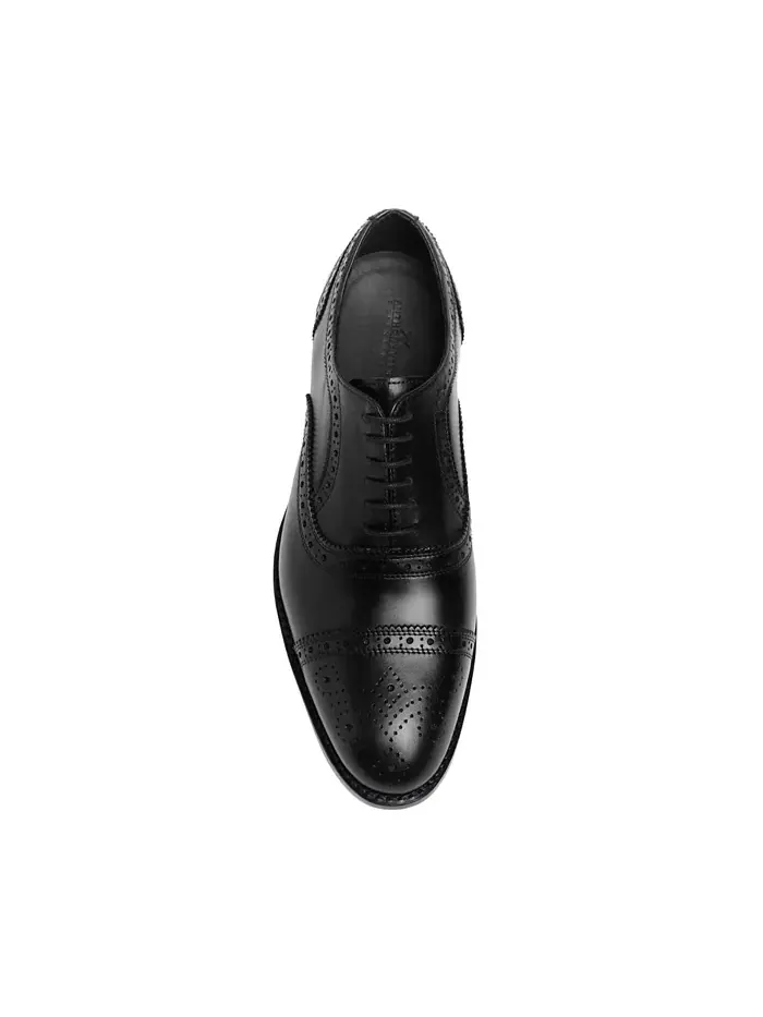 Мужские оксфорды Ford Quarter Brogue на кожаной подошве со шнуровкой Anthony Veer — изображение 4 из 5, черный