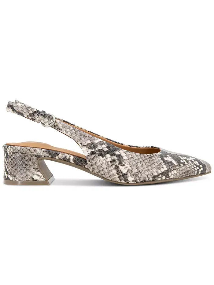 Женские туфли Georgia Slingback на блочном каблуке Gentle Souls — изображение 2 из 5, черный белый