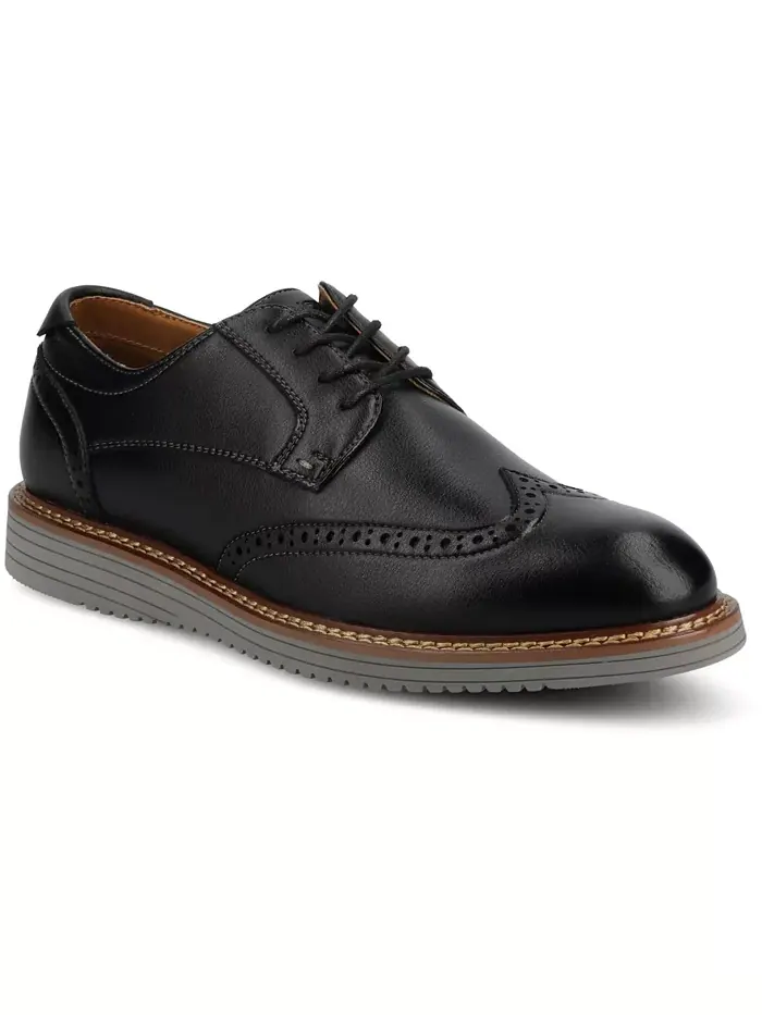 Мужские классические туфли Lorenzo Comfort Wingtip Vance Co. — изображение 1 из 1, черный