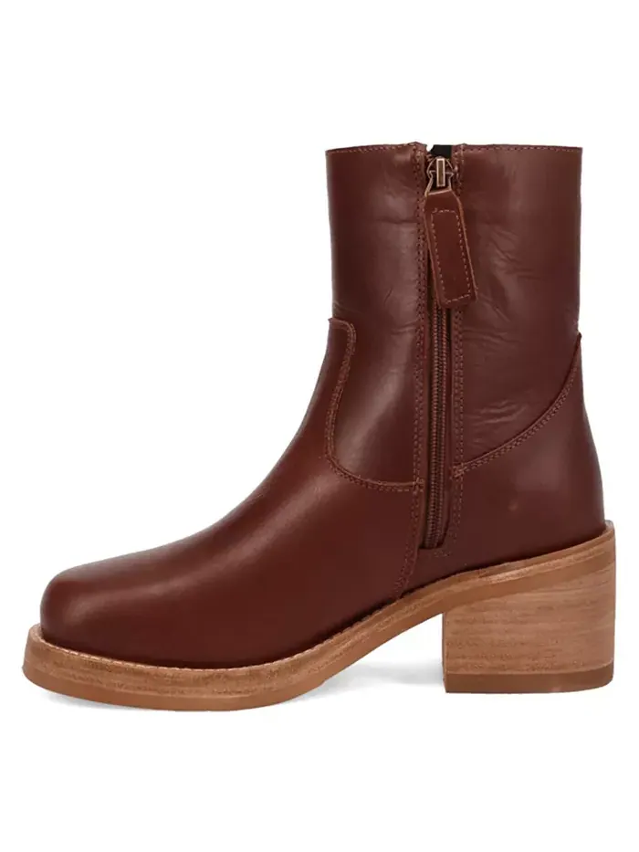 Женские ботинки Roxy Leather Bootie Dingo — изображение 3 из 7, коричневый