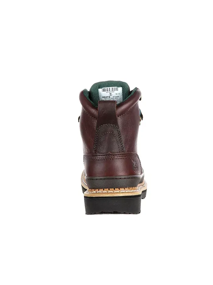 Мужские рабочие ботинки Georgia Giant Steel Toe 6" Georgia Boot — изображение 4 из 7, коричневый