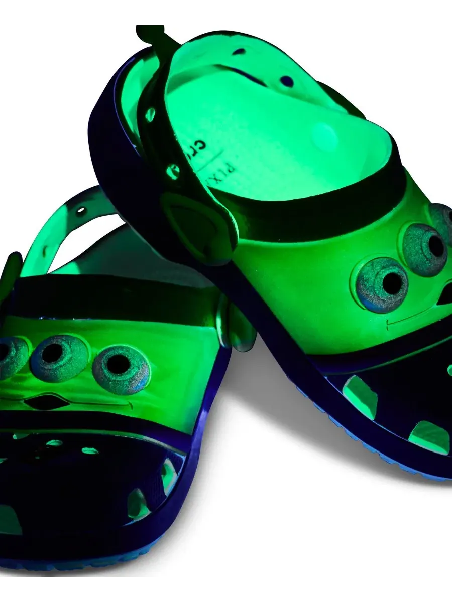 Клоги с принтом Alien Classic Clogs Crocs — изображение 8 из 8, зеленый синий