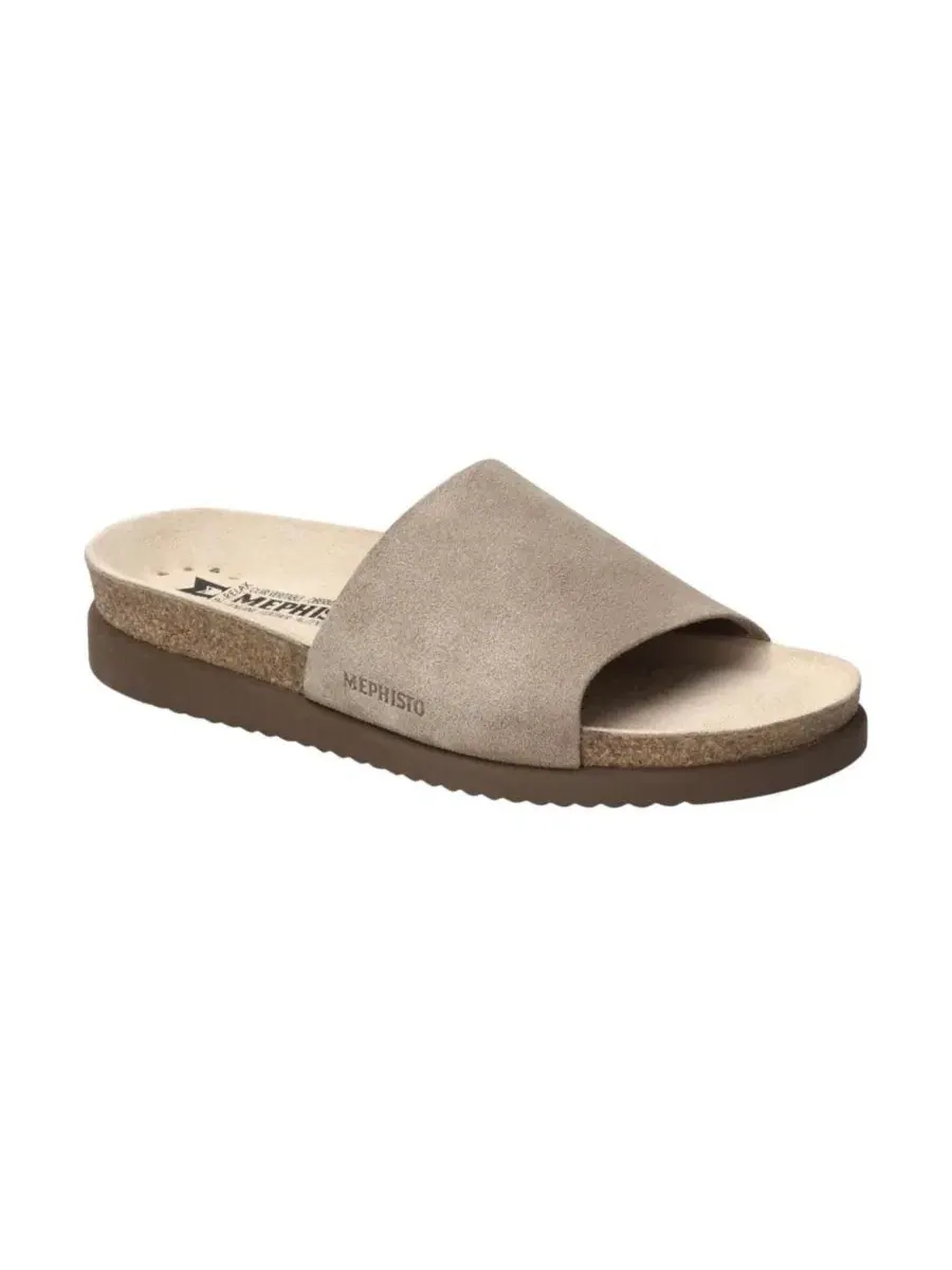 Женские мюли с открытым носком Hanik Warm Grey Mephisto — изображение 1 из 6, серый