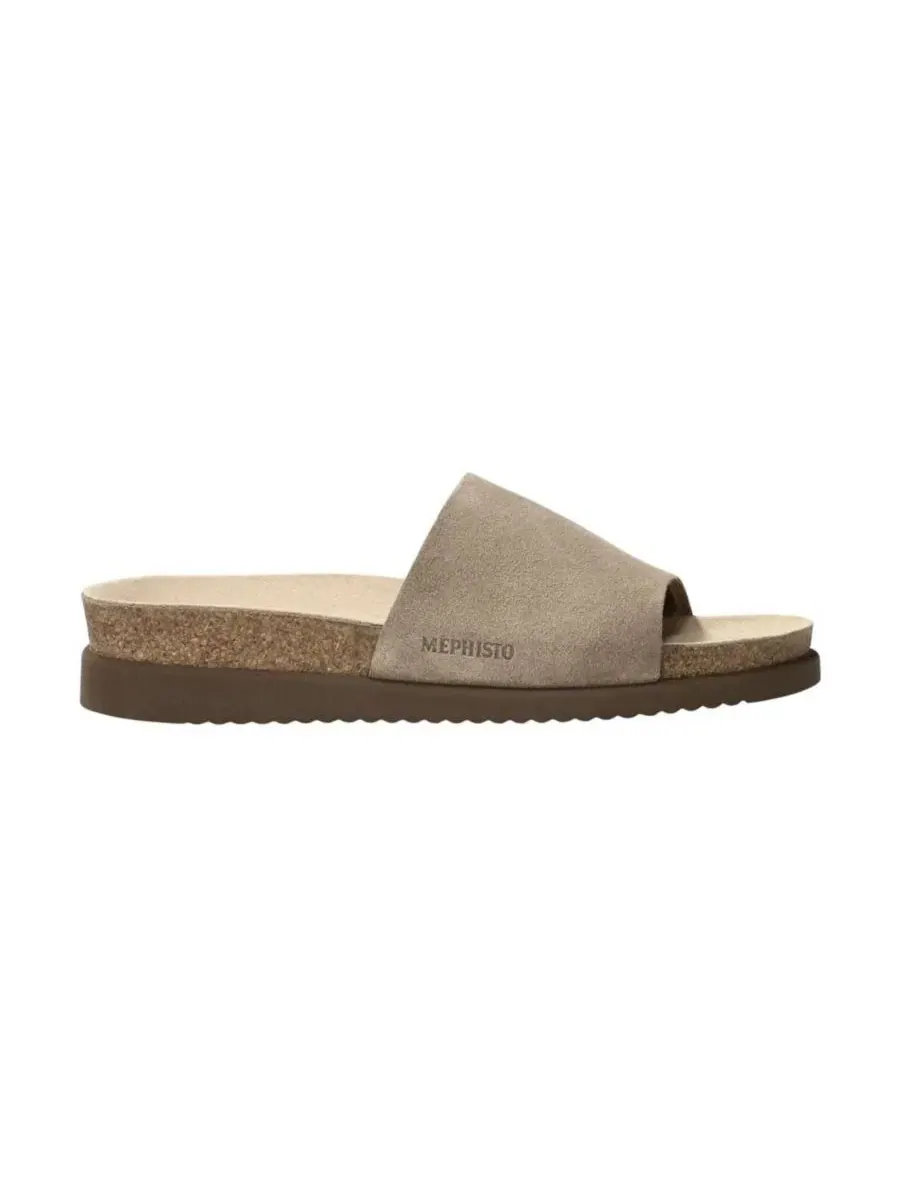 Женские мюли с открытым носком Hanik Warm Grey Mephisto — изображение 3 из 6, серый