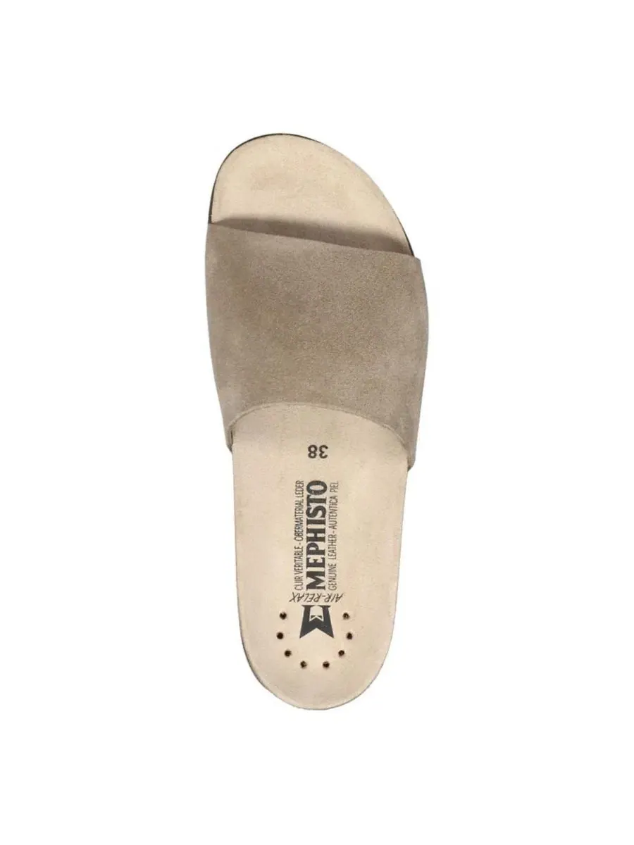 Женские мюли с открытым носком Hanik Warm Grey Mephisto — изображение 4 из 6, серый
