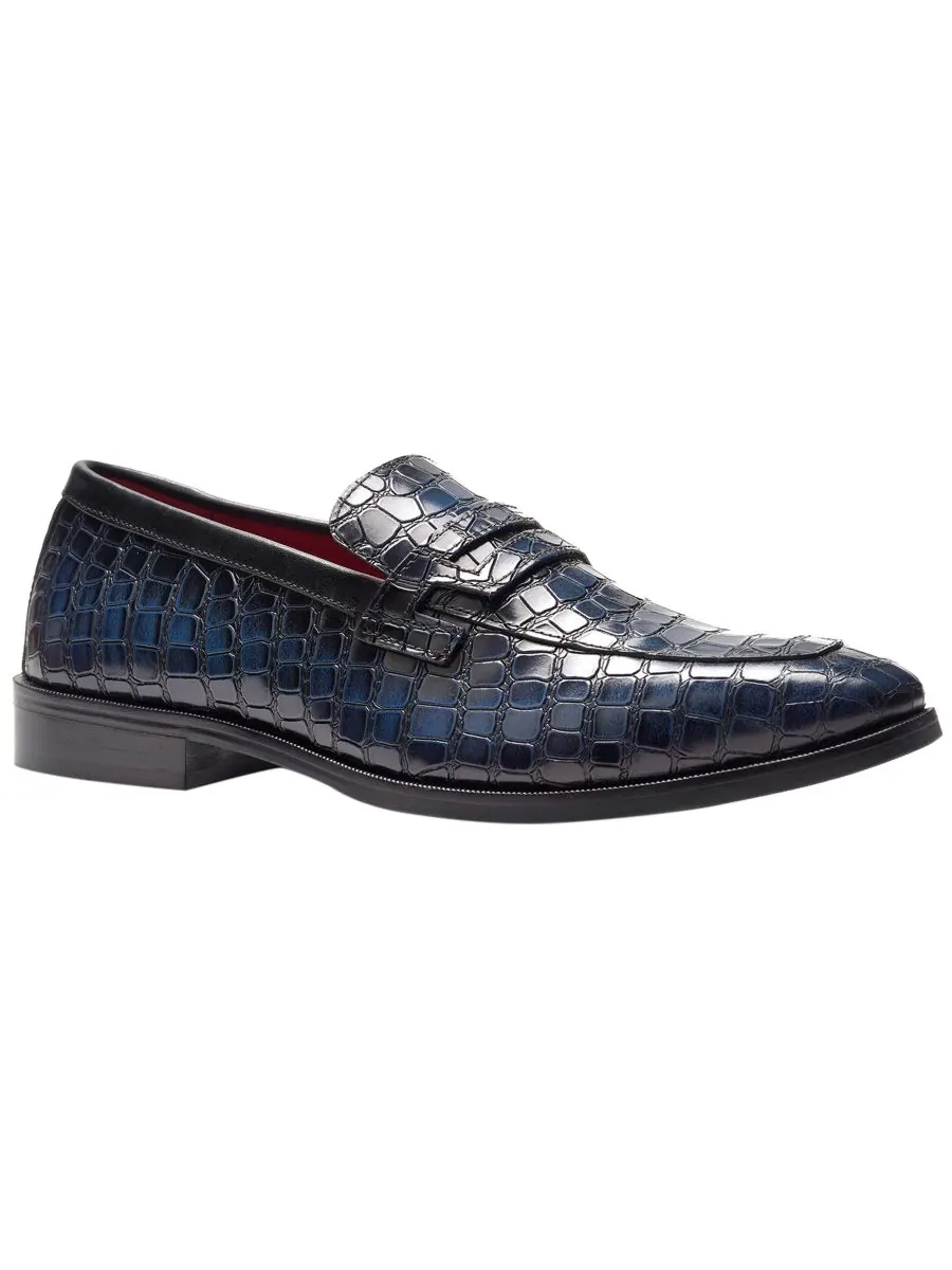 Мужские лоферы Nocturne Penny Loafers Carlos by Carlos Santana — синий