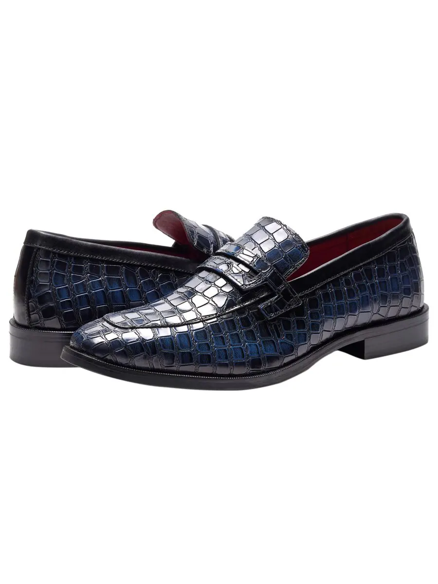 Мужские лоферы Nocturne Penny Loafers Carlos by Carlos Santana — изображение 6 из 6, темно-синий