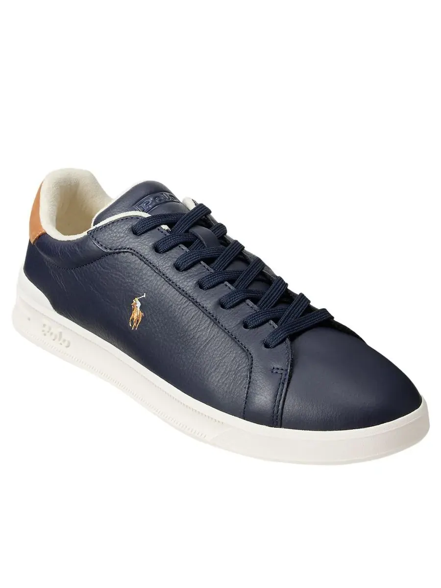 Мужские кроссовки Heritage Court II с вышивкой и шнуровкой Polo Ralph Lauren — изображение 1 из 4, синий