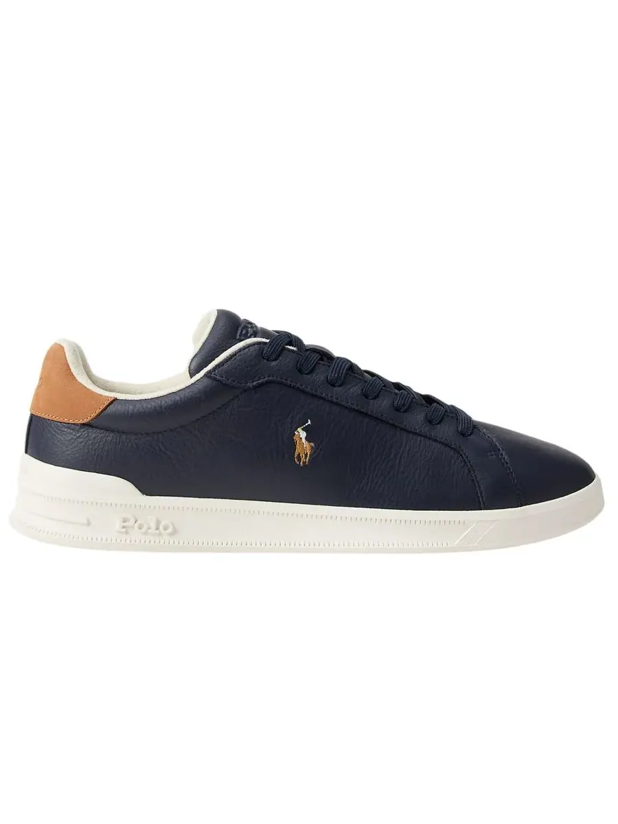 Мужские кроссовки Heritage Court II с вышивкой и шнуровкой Polo Ralph Lauren — изображение 2 из 4, синий