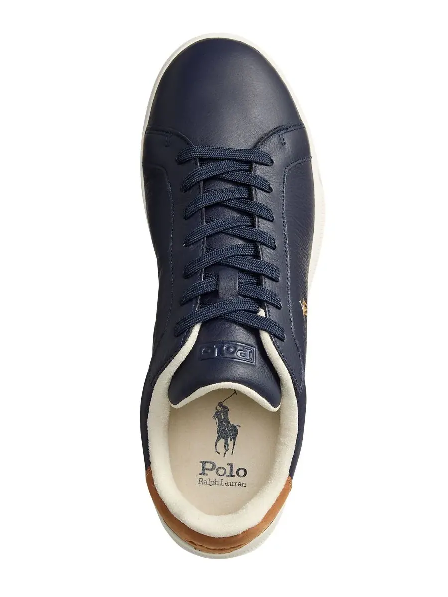 Мужские кроссовки Heritage Court II с вышивкой и шнуровкой Polo Ralph Lauren — изображение 4 из 4, синий