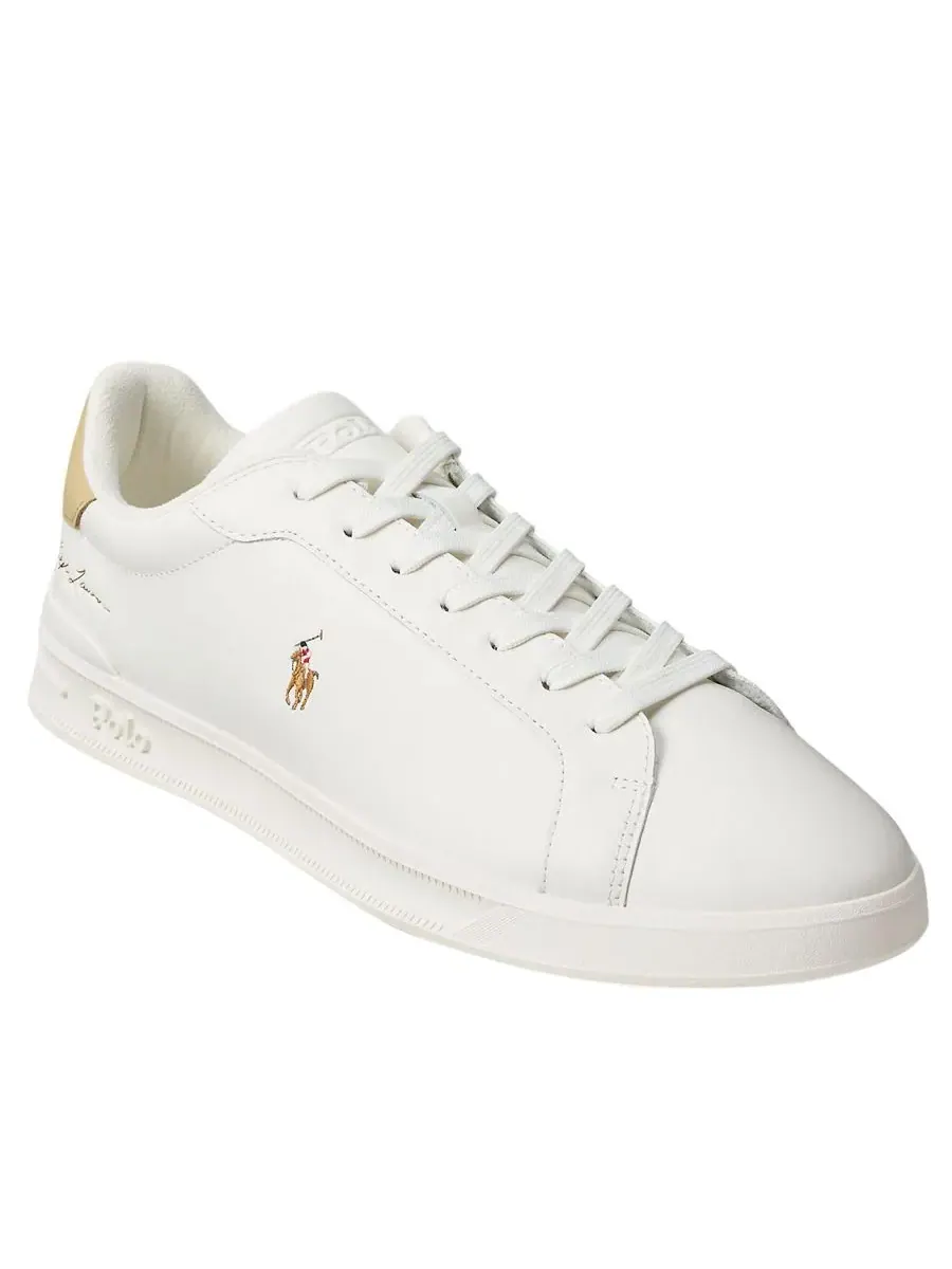 Мужские кроссовки Heritage Court II с вышивкой и шнуровкой Polo Ralph Lauren — изображение 1 из 4, белый