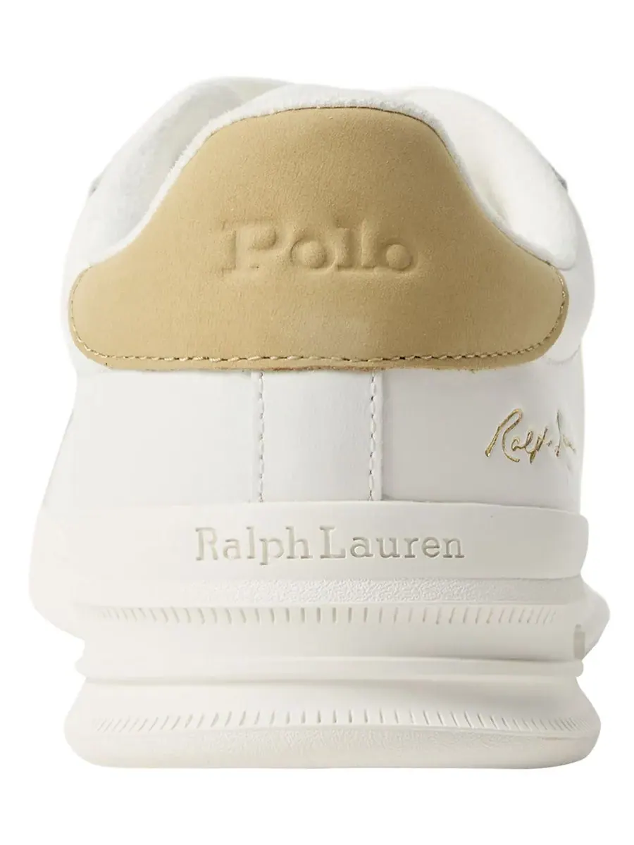 Мужские кроссовки Heritage Court II с вышивкой и шнуровкой Polo Ralph Lauren — изображение 3 из 4, белый