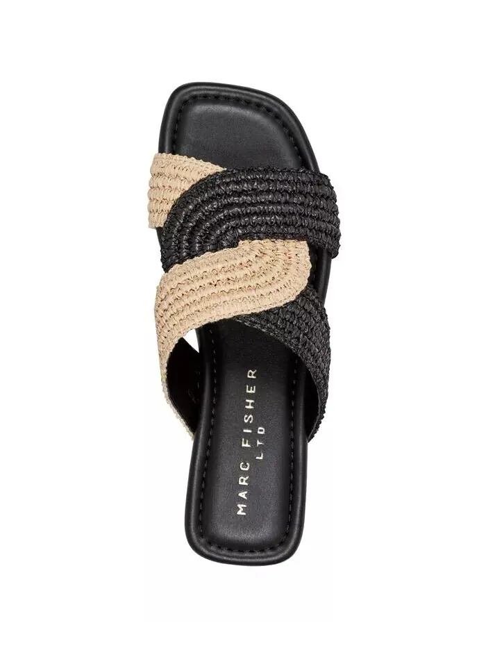 Женские сандалии Navie Slip-On Flat Marc Fisher LTD — изображение 4 из 5, черный/натуральный