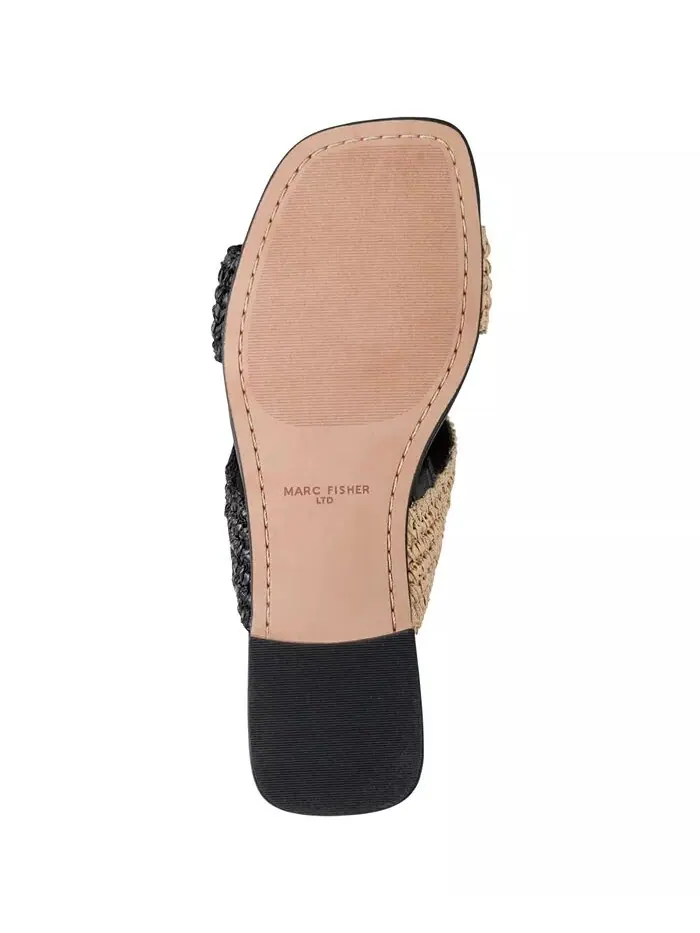 Женские сандалии Navie Slip-On Flat Marc Fisher LTD — изображение 5 из 5, черный/натуральный