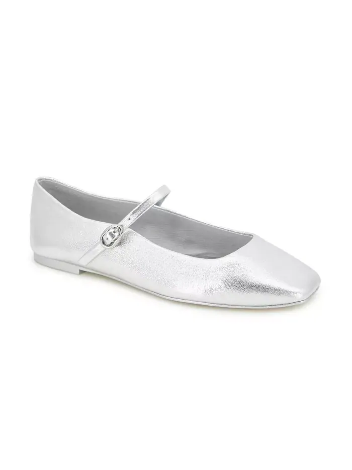 Женские балетки Jasper с квадратным носком Kenneth Cole New York — изображение 1 из 9, серебристый