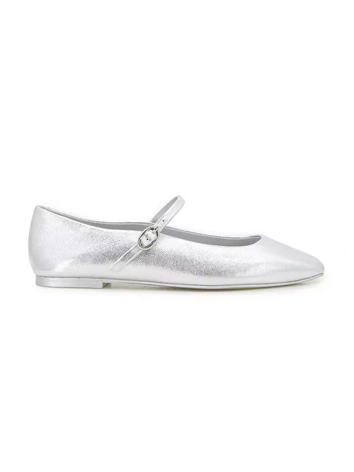 Женские балетки Jasper с квадратным носком Kenneth Cole New York — изображение 2 из 9, серебристый