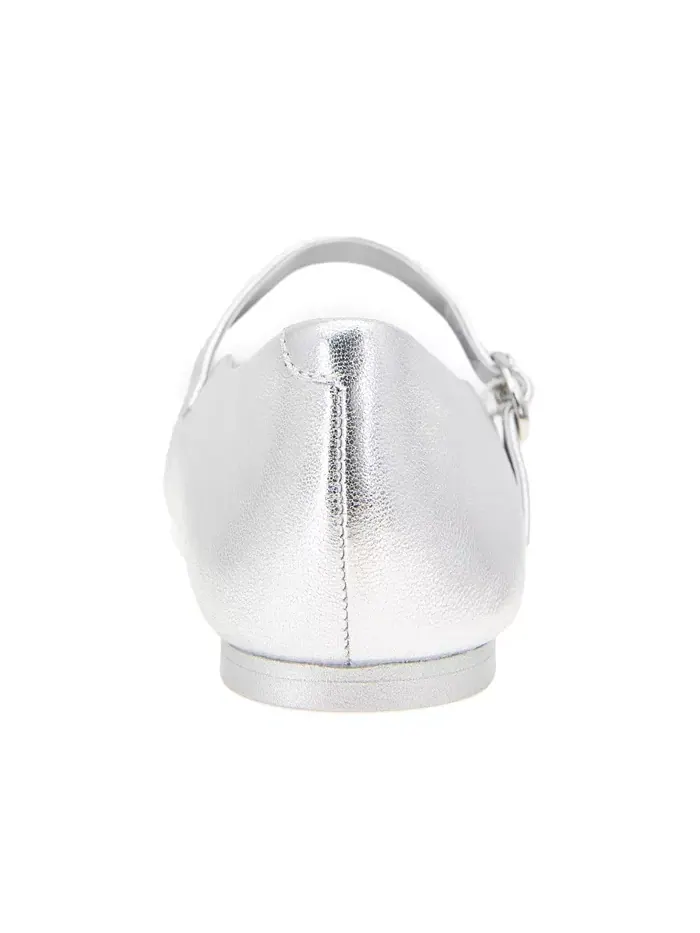 Женские балетки Jasper с квадратным носком Kenneth Cole New York — изображение 3 из 9, серебристый