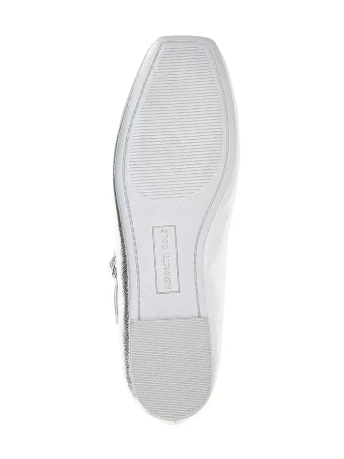 Женские балетки Jasper с квадратным носком Kenneth Cole New York — изображение 5 из 9, серебристый