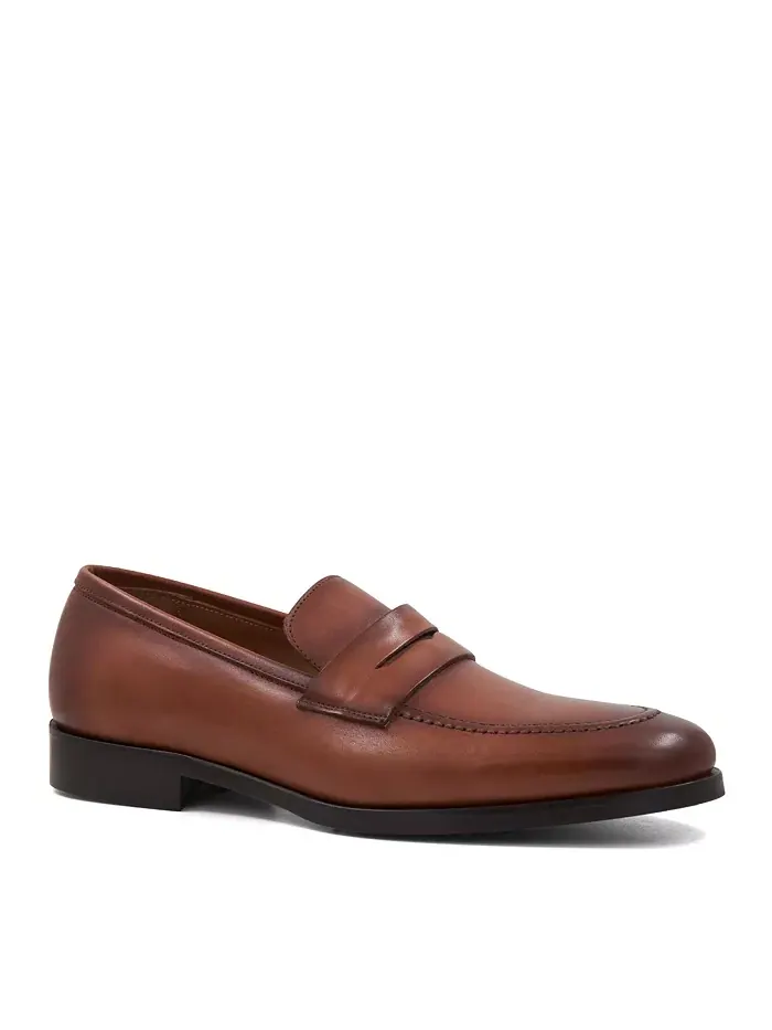 Мужские лоферы Preston Slip On Penny Bruno Magli — изображение 1 из 6, коричневый