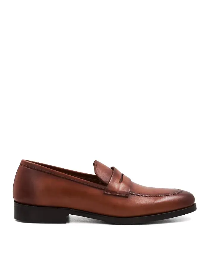 Мужские лоферы Preston Slip On Penny Bruno Magli — изображение 2 из 6, коричневый